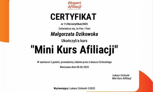 certyfikat afiliacji